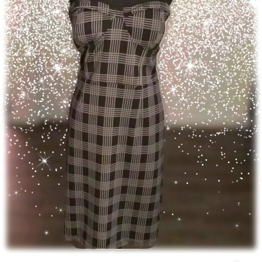 GUESS Dress- Black and grey strapless